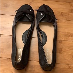 Coach black ballet flats